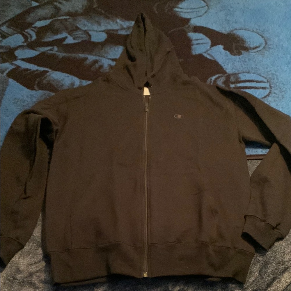Champion Black Zip-Up Hoodie